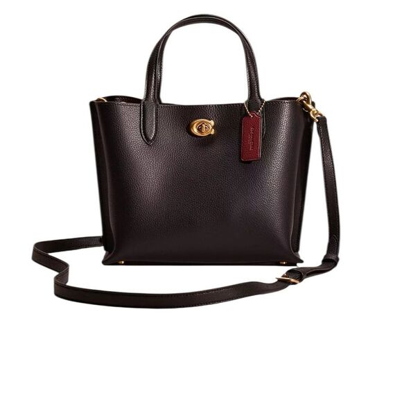 Coach Willow Leather Black Tote with Gold Hardware - Picture 1 of 12